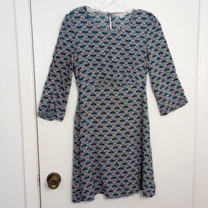 Boden Pink & Green Floral Garden Dress